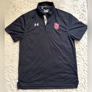 St. John’s Red Storm Men’s Under Armour Black Polo Size Medium
